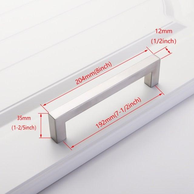 Black Cabinet Handle Square Furniture Hardware Stainless Steel Kitchen Door Knobs Cupboard Wardrobe Drawer Pulls Furniture Handle Drawer Pull Hardware Stainless Steel Kitchen Drawer Pulls Cabinet Handles Stevvex