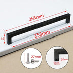 Black Cabinet Handle Square Furniture Hardware Stainless Steel Kitchen Door Knobs Cupboard Wardrobe Drawer Pulls Furniture Handle Drawer Pull Hardware Stainless Steel Kitchen Drawer Pulls Cabinet Handles Stevvex
