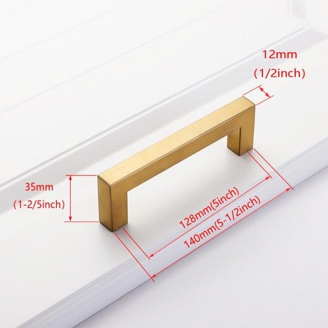 Black Cabinet Handle Square Furniture Hardware Stainless Steel Kitchen Door Knobs Cupboard Wardrobe Drawer Pulls Furniture Handle Drawer Pull Hardware Stainless Steel Kitchen Drawer Pulls Cabinet Handles Stevvex