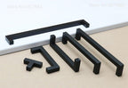 Black Cabinet Handle Square Furniture Hardware Stainless Steel Kitchen Door Knobs Cupboard Wardrobe Drawer Pulls Furniture Handle Drawer Pull Hardware Stainless Steel Kitchen Drawer Pulls Cabinet Handles Stevvex