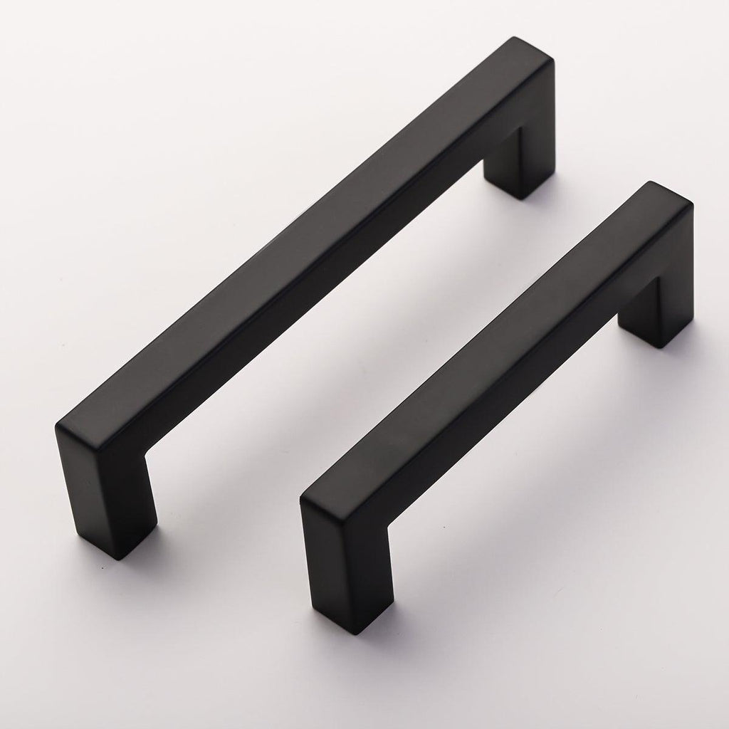 Black Cabinet Handle Square Furniture Hardware Stainless Steel Kitchen Door Knobs Cupboard Wardrobe Drawer Pulls Furniture Handle Drawer Pull Hardware Stainless Steel Kitchen Drawer Pulls Cabinet Handles Stevvex