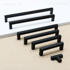 Black Cabinet Handle Square Furniture Hardware Stainless Steel Kitchen Door Knobs Cupboard Wardrobe Drawer Pulls Furniture Handle Drawer Pull Hardware Stainless Steel Kitchen Drawer Pulls Cabinet Handles Stevvex