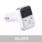 Black Car Bluetooth Wireless Hand-free Transmitter Dual USB Charger Music Player For Cars Easy Use Gadget
