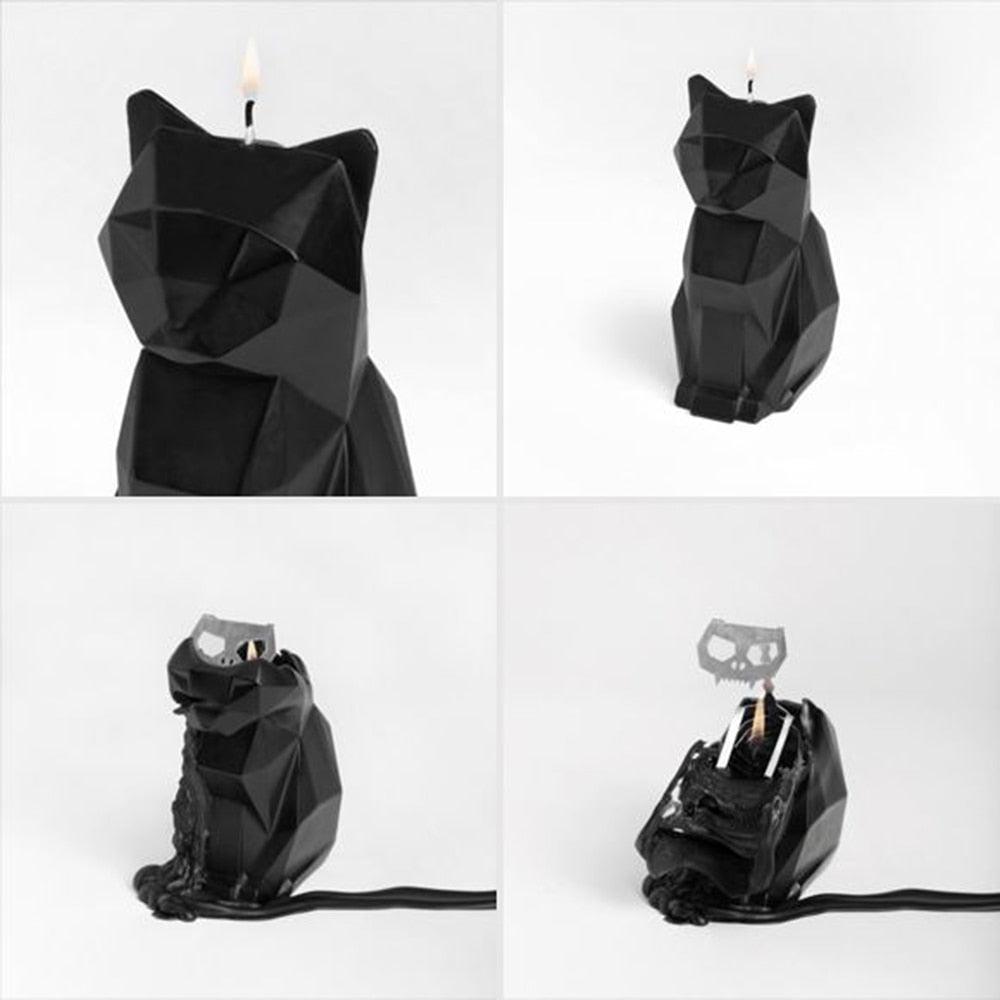 Black Cat Candle Cat Skeleton Candle Unveil Skeleton When Burning Cool And Unique Gifts For Animal Lovers Cat Gifts Cat Lovers Gift Pet Candle Handmade Candle Craft Candle With skeleton Christmas New Year Decoration Gift Stevvex