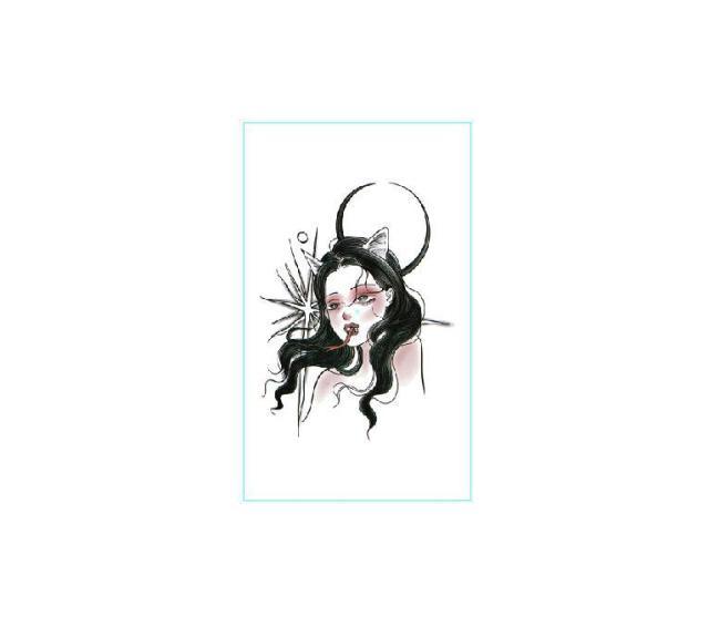 Black Clown Temporary Tattoo Sticker Body Art Arm Waist Fake Waterproof Tattoos Elegant Small Design For Men Women Stevvex