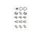 Black Clown Temporary Tattoo Sticker Body Art Arm Waist Fake Waterproof Tattoos Elegant Small Design For Men Women Stevvex
