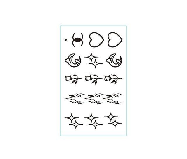 Black Clown Temporary Tattoo Sticker Body Art Arm Waist Fake Waterproof Tattoos Elegant Small Design For Men Women Stevvex