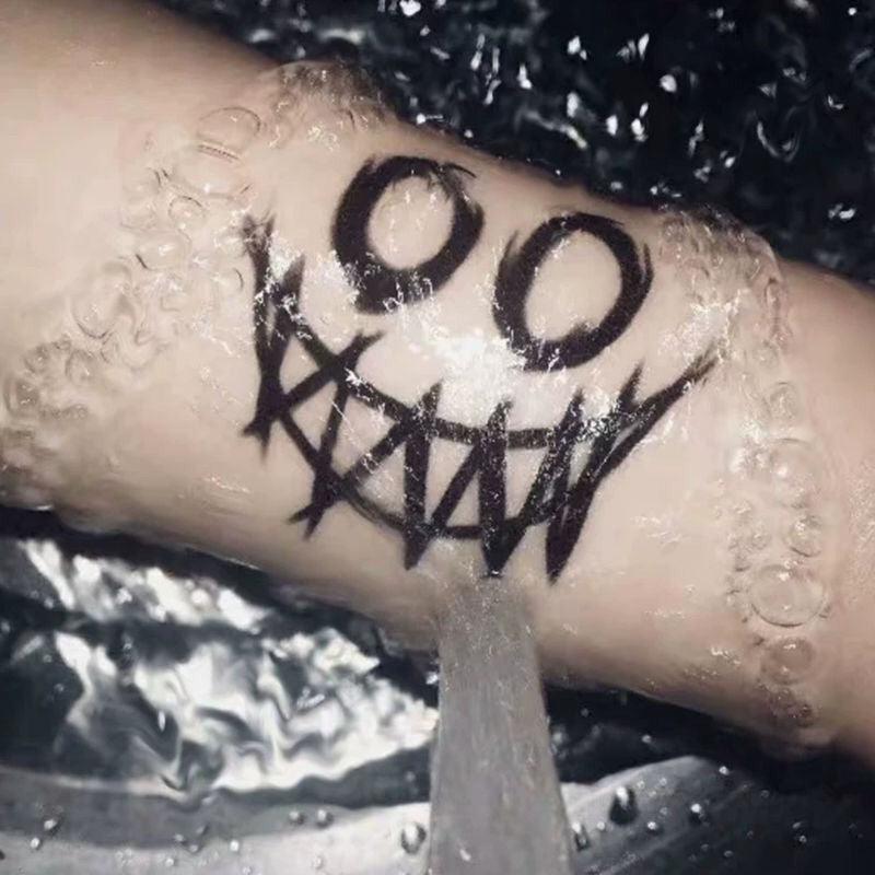 Black Clown Temporary Tattoo Sticker Body Art Arm Waist Fake Waterproof Tattoos Elegant Small Design For Men Women Stevvex