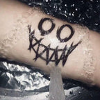 Black Clown Temporary Tattoo Sticker Body Art Arm Waist Fake Waterproof Tattoos Elegant Small Design For Men Women Stevvex