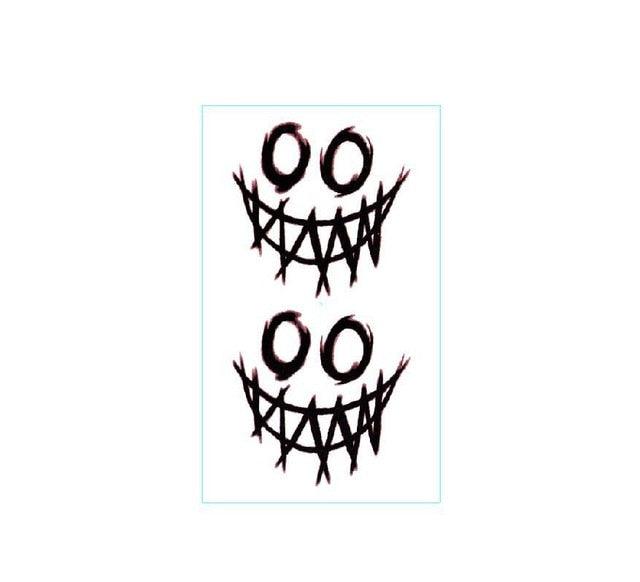Black Clown Temporary Tattoo Sticker Body Art Arm Waist Fake Waterproof Tattoos Elegant Small Design For Men Women Stevvex