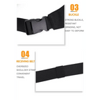 Black Crossbody Fanny Pack Simple Design Belt Bag Canvas Hands Free Travel Bag Sports Workout Durable Lightweight Fanny Packs For Festivals Stevvex