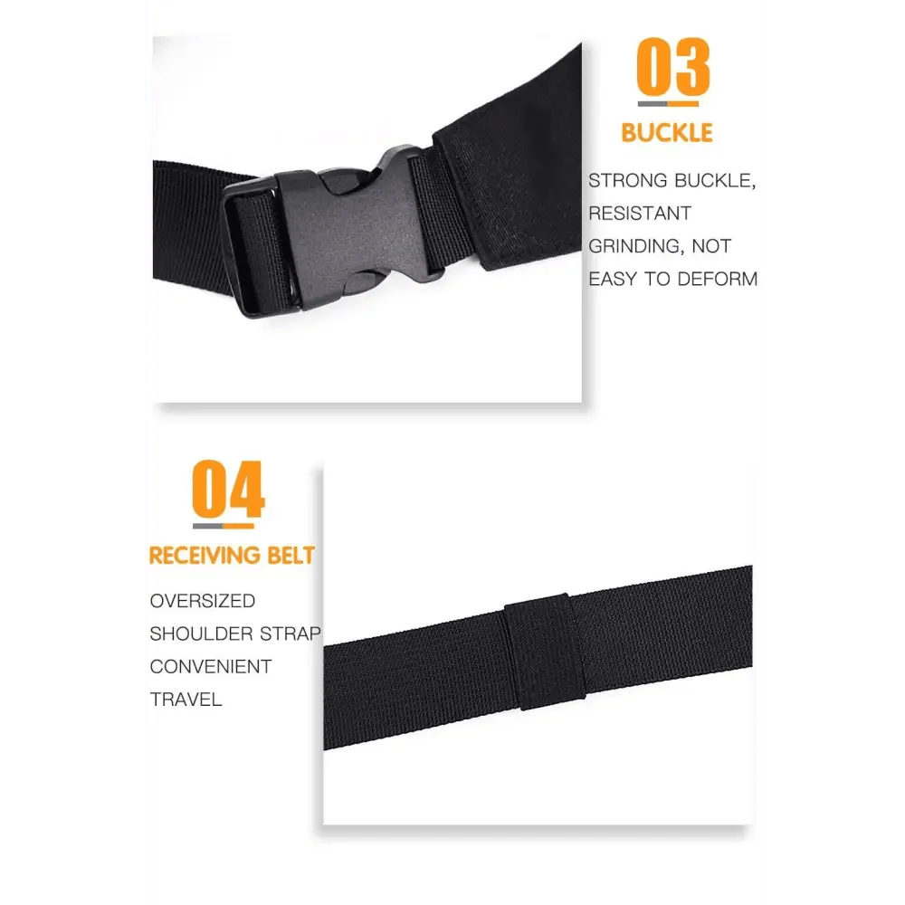 Black Crossbody Fanny Pack Simple Design Belt Bag Canvas Hands Free Travel Bag Sports Workout Durable Lightweight Fanny Packs For Festivals Stevvex