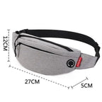Black Crossbody Fanny Pack Simple Design Belt Bag Canvas Hands Free Travel Bag Sports Workout Durable Lightweight Fanny Packs For Festivals Stevvex