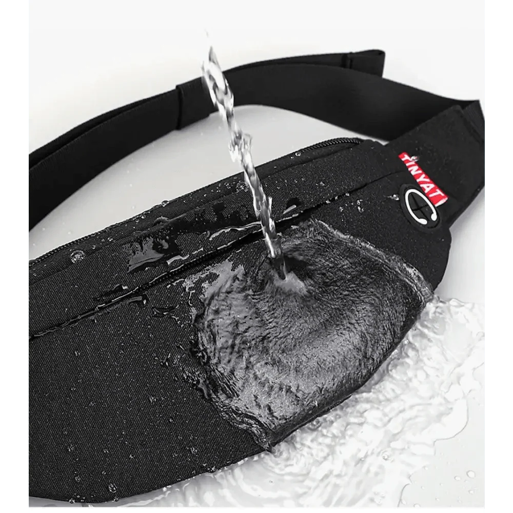 Black Crossbody Fanny Pack Simple Design Belt Bag Canvas Hands Free Travel Bag Sports Workout Durable Lightweight Fanny Packs For Festivals Stevvex