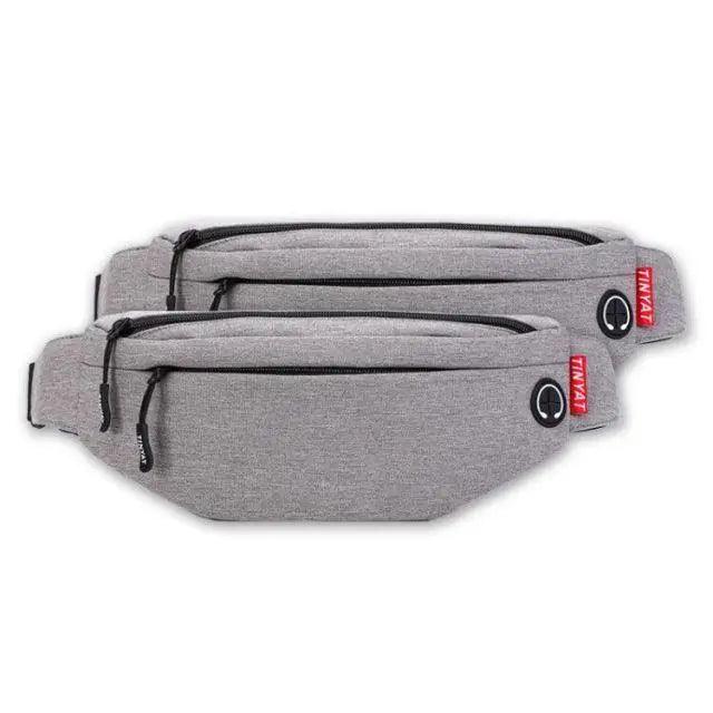 Black Crossbody Fanny Pack Simple Design Belt Bag Canvas Hands Free Travel Bag Sports Workout Durable Lightweight Fanny Packs For Festivals Stevvex