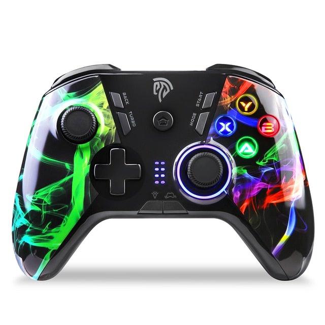 Black Easy Wireless Joystick Gamepad with Programmable Buttons Compatible With PC Laptop Stevvex