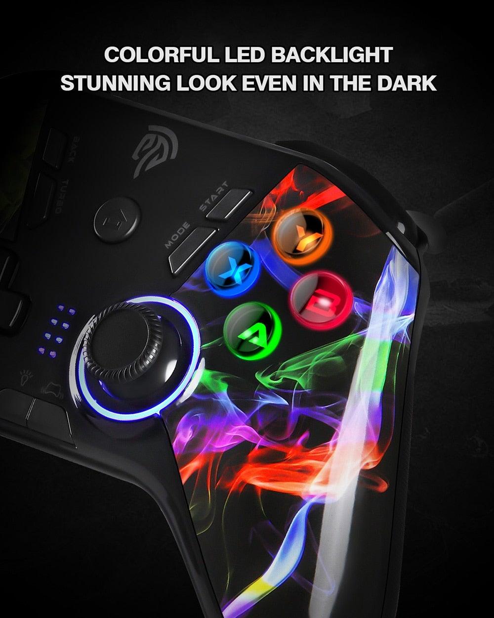 Black Easy Wireless Joystick Gamepad with Programmable Buttons Compatible With PC Laptop Stevvex