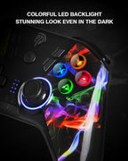 Black Easy Wireless Joystick Gamepad with Programmable Buttons Compatible With PC Laptop Stevvex