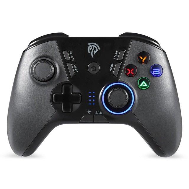 Black Easy Wireless Joystick Gamepad with Programmable Buttons Compatible With PC Laptop Stevvex