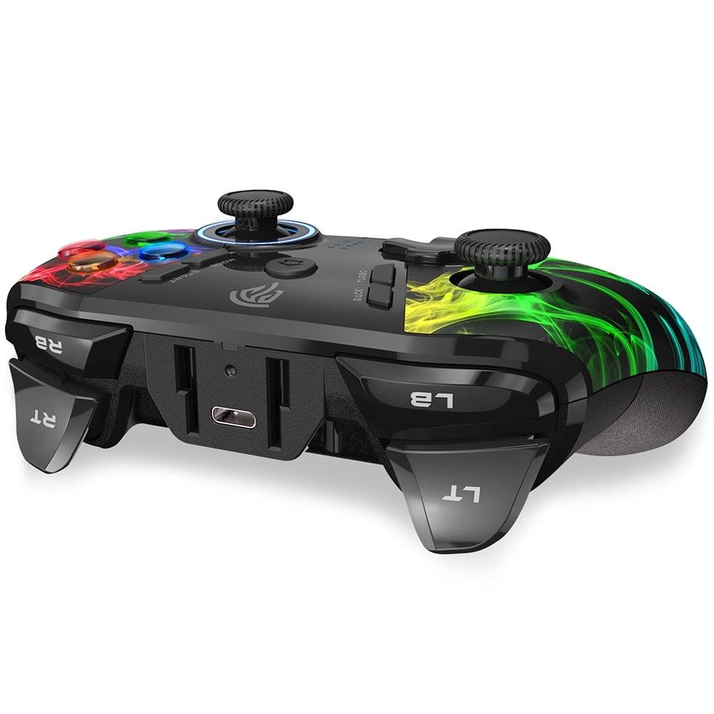 Black Easy Wireless Joystick Gamepad with Programmable Buttons Compatible With PC Laptop Stevvex