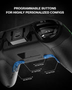 Black Easy Wireless Joystick Gamepad with Programmable Buttons Compatible With PC Laptop Stevvex
