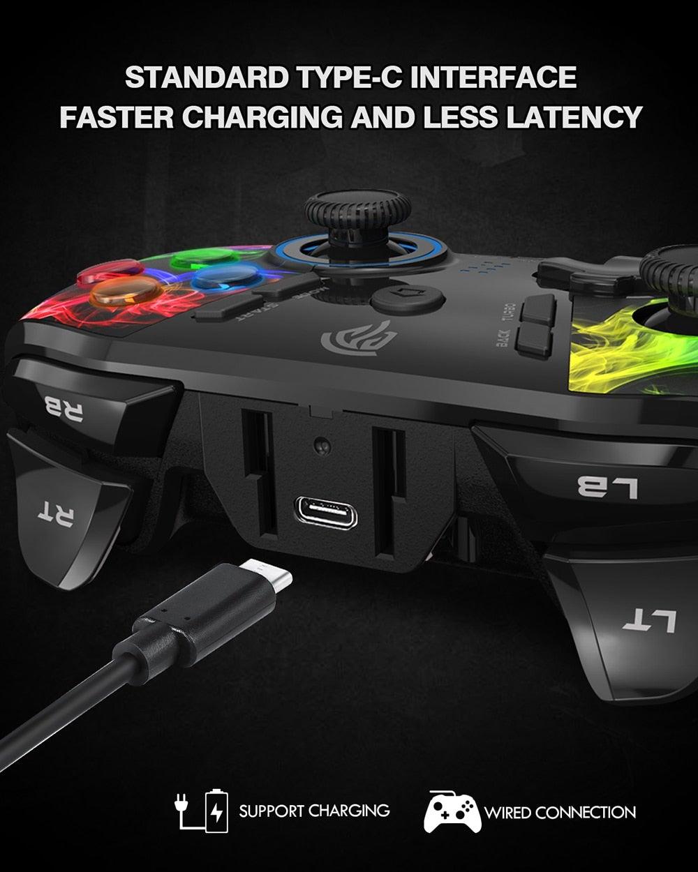 Black Easy Wireless Joystick Gamepad with Programmable Buttons Compatible With PC Laptop Stevvex