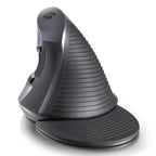 Black Ergonomic Design Office Vertical Mouse 6 Buttons 600/1000/1600 DPI Right Hand Mice With Wrist Mat Better Performance Mouse For PC Desktop Laptop Stevvex