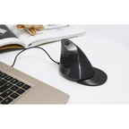 Black Ergonomic Design Vertical Mouse Adjustable DPI Optical Right Hand Mouse Reduce Wrist Pain 6 Buttons Modern Mouse For Computers Laptops PC Stevvex