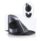 Black Ergonomic Design Vertical Mouse Adjustable DPI Optical Right Hand Mouse Reduce Wrist Pain 6 Buttons Modern Mouse For Computers Laptops PC Stevvex