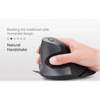 Black Ergonomic Design Vertical Mouse Adjustable DPI Optical Right Hand Mouse Reduce Wrist Pain 6 Buttons Modern Mouse For Computers Laptops PC Stevvex