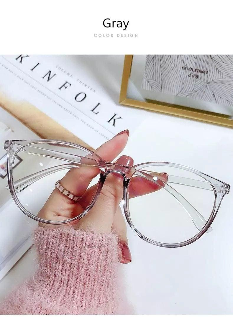 Black Fashion Anti Blue Light Transparent Computer Glasses Lightweight Frames  For Women Men Round Eyewear Round Women Optical Eyewear Frames Vintage Cat Eye Stevvex