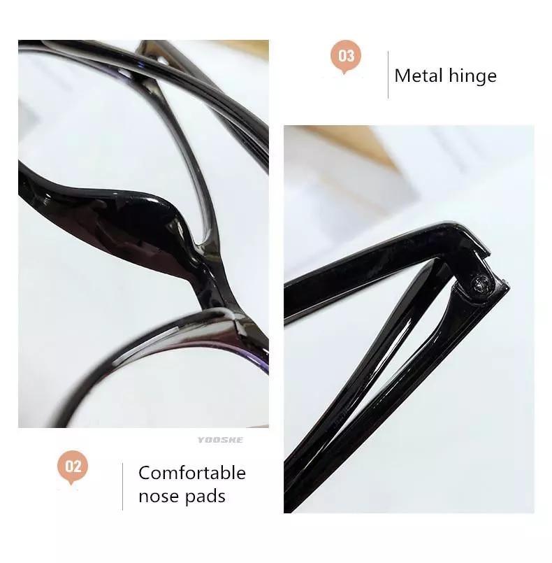 Black Fashion Anti Blue Light Transparent Computer Glasses Lightweight Frames  For Women Men Round Eyewear Round Women Optical Eyewear Frames Vintage Cat Eye Stevvex