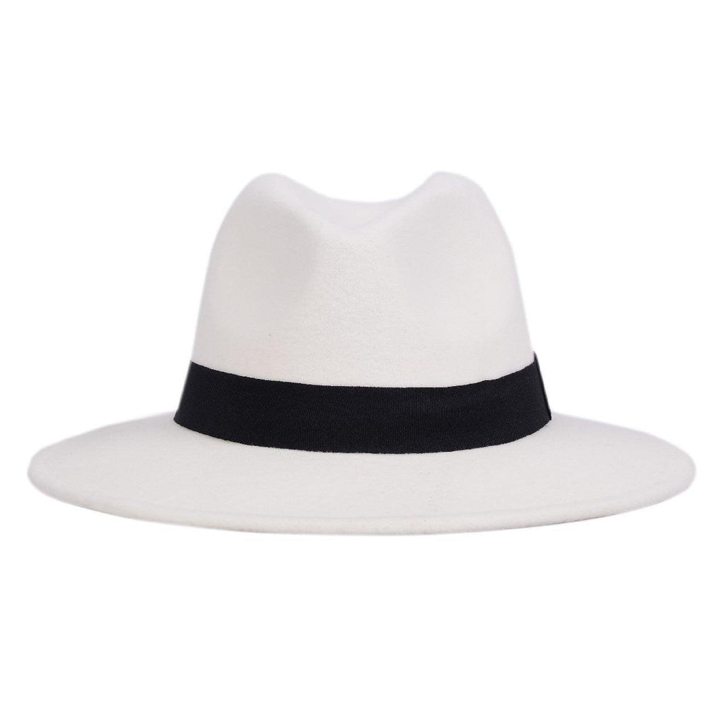 Black Fedora Hat Unisex Wide Brim Hat Autumn Winter Fedora Hat Wide Cap Winter Wool Classic Hat Men Elegant Gentleman Hat For Party Stevvex