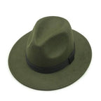 Black Fedora Hat Unisex Wide Brim Hat Autumn Winter Fedora Hat Wide Cap Winter Wool Classic Hat Men Elegant Gentleman Hat For Party Stevvex