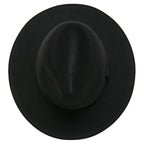 Black Fedora Hat Unisex Wide Brim Hat Autumn Winter Fedora Hat Wide Cap Winter Wool Classic Hat Men Elegant Gentleman Hat For Party Stevvex