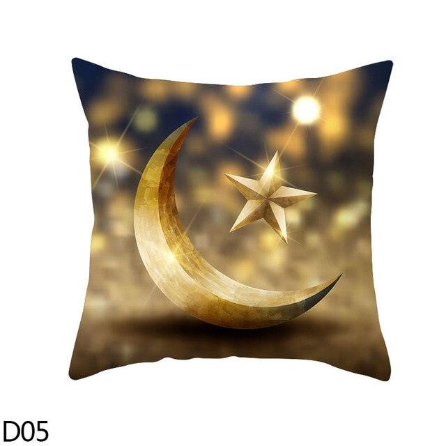 Black Gold Decor Pillow Case Ramadan Cushion Cover Pattern Decorative Cushion Pillowcase Stylish Pillow Home Decor Pillowcover Stevvex