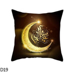 Black Gold Decor Pillow Case Ramadan Cushion Cover Pattern Decorative Cushion Pillowcase Stylish Pillow Home Decor Pillowcover Stevvex