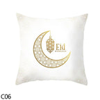 Black Gold Decor Pillow Case Ramadan Cushion Cover Pattern Decorative Cushion Pillowcase Stylish Pillow Home Decor Pillowcover Stevvex