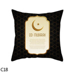 Black Gold Decor Pillow Case Ramadan Cushion Cover Pattern Decorative Cushion Pillowcase Stylish Pillow Home Decor Pillowcover Stevvex