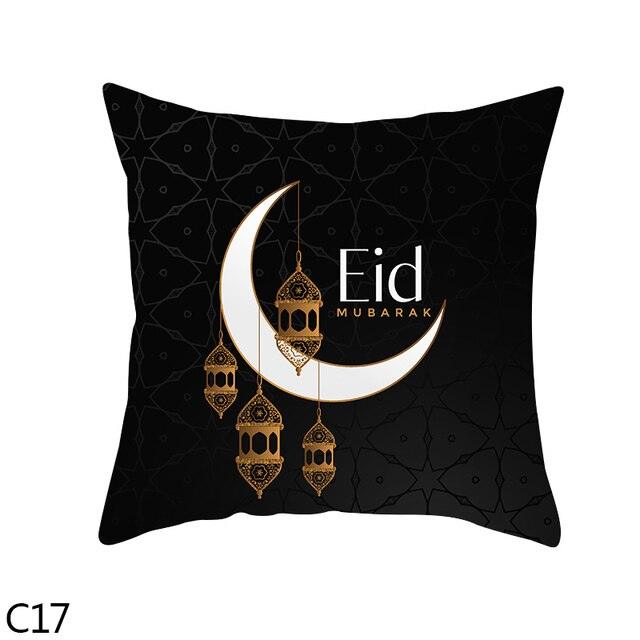 Black Gold Decor Pillow Case Ramadan Cushion Cover Pattern Decorative Cushion Pillowcase Stylish Pillow Home Decor Pillowcover Stevvex