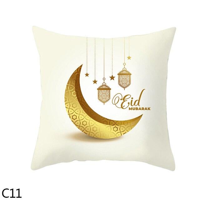 Black Gold Decor Pillow Case Ramadan Cushion Cover Pattern Decorative Cushion Pillowcase Stylish Pillow Home Decor Pillowcover Stevvex