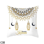 Black Gold Decor Pillow Case Ramadan Cushion Cover Pattern Decorative Cushion Pillowcase Stylish Pillow Home Decor Pillowcover Stevvex