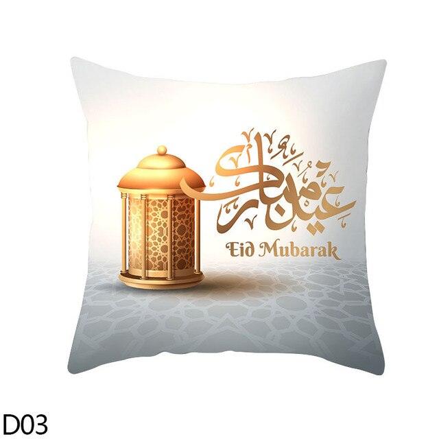 Black Gold Decor Pillow Case Ramadan Cushion Cover Pattern Decorative Cushion Pillowcase Stylish Pillow Home Decor Pillowcover Stevvex