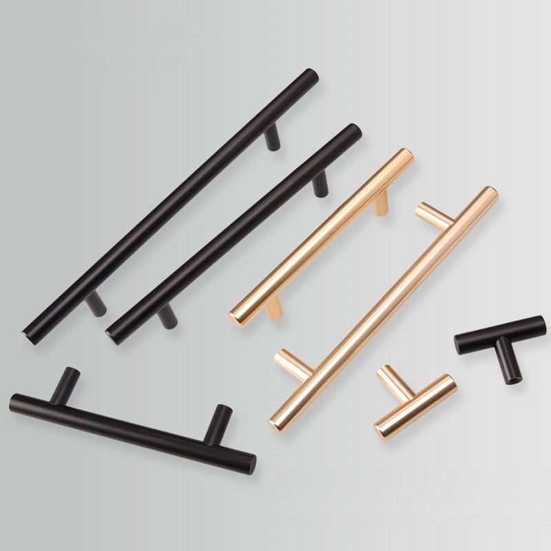 Black Golden Cupboard Handle Brushed Stainless Steel Kitchen Cabinet Door Knob Furniture Drawer Pull Hardware Pulls  Bar Handle  Furniture Handle Drawer Pull Hardware Stainless Steel Kitchen Drawer Pulls Cabinet Handles Stevvex