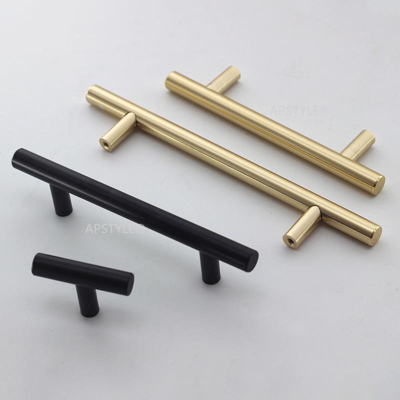 Black Golden Cupboard Handle Brushed Stainless Steel Kitchen Cabinet Door Knob Furniture Drawer Pull Hardware Pulls  Bar Handle  Furniture Handle Drawer Pull Hardware Stainless Steel Kitchen Drawer Pulls Cabinet Handles Stevvex
