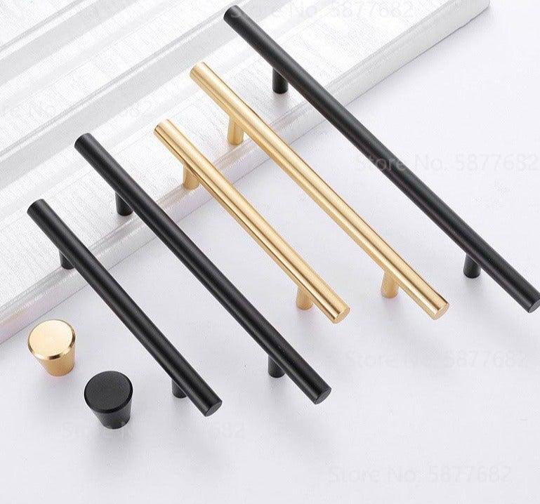 Black Golden Cupboard Handle Brushed Stainless Steel Kitchen Cabinet Door Knob Furniture Drawer Pull Hardware Pulls  Bar Handle  Furniture Handle Drawer Pull Hardware Stainless Steel Kitchen Drawer Pulls Cabinet Handles Stevvex