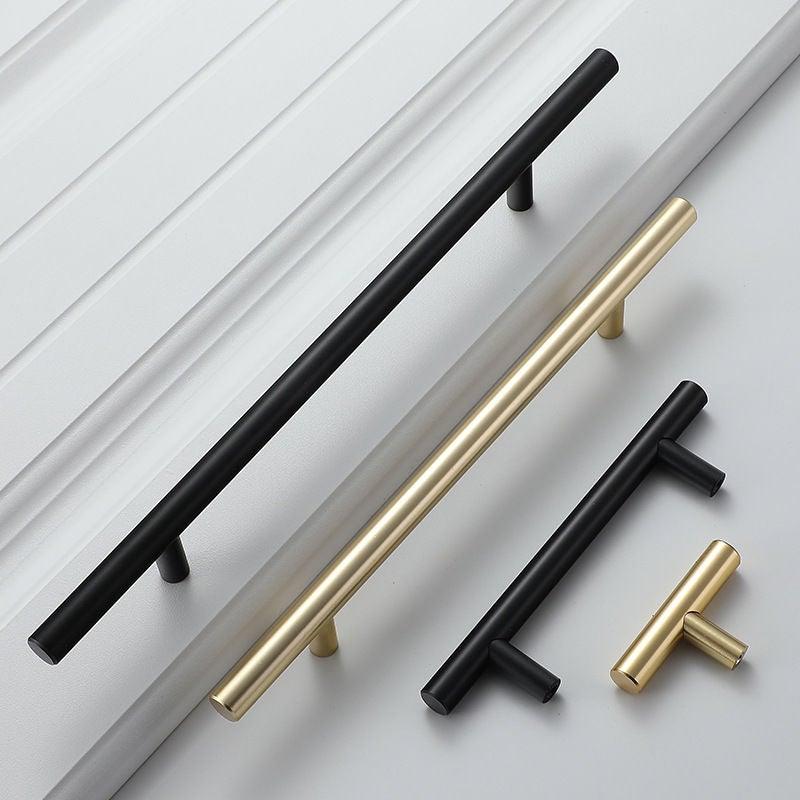 Black Golden Cupboard Handle Brushed Stainless Steel Kitchen Cabinet Door Knob Furniture Drawer Pull Hardware Pulls  Bar Handle  Furniture Handle Drawer Pull Hardware Stainless Steel Kitchen Drawer Pulls Cabinet Handles Stevvex