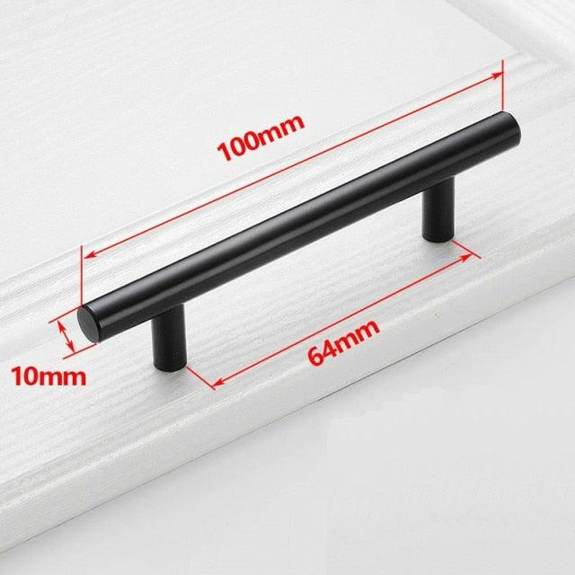 Black Golden Cupboard Handle Brushed Stainless Steel Kitchen Cabinet Door Knob Furniture Drawer Pull Hardware Pulls  Bar Handle  Furniture Handle Drawer Pull Hardware Stainless Steel Kitchen Drawer Pulls Cabinet Handles Stevvex