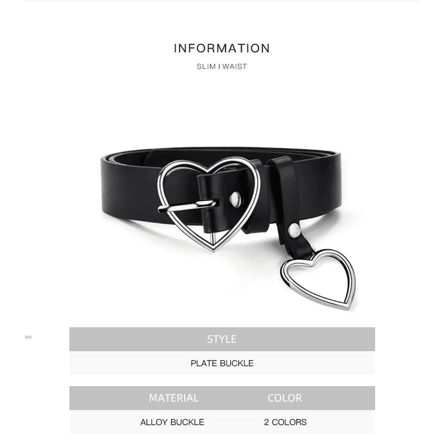 Black Heart Shaped Belt High Quality Love Elegant Belts For Women Vintage Design Belt Ladies Dress Waistband For Jeans Shorts Ladies Dress Stevvex