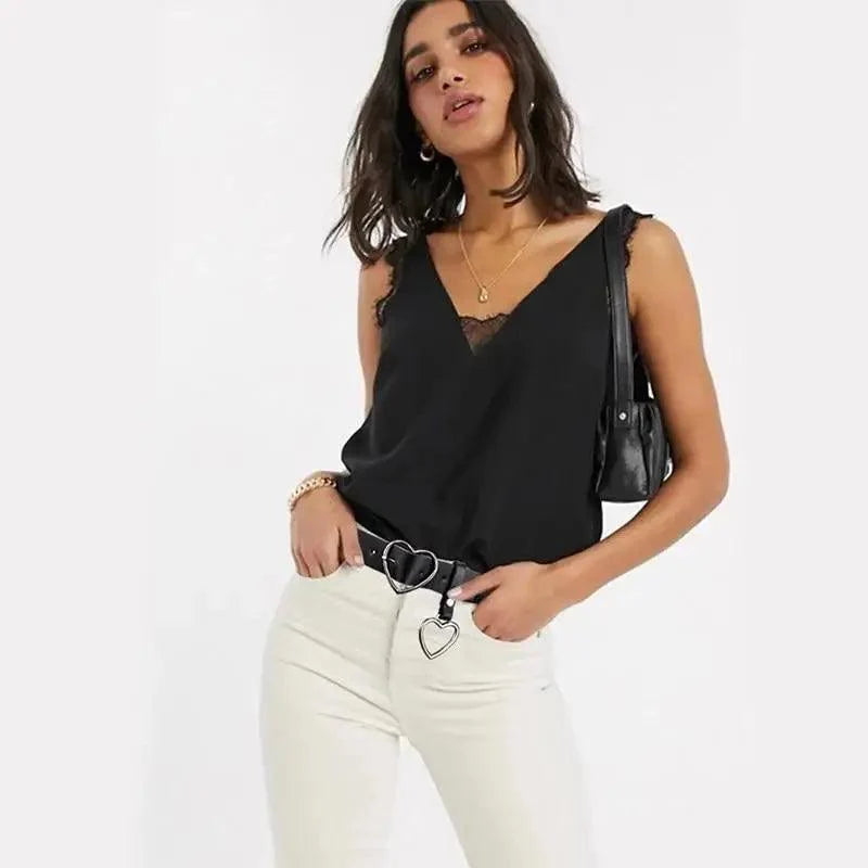 Black Heart Shaped Belt High Quality Love Elegant Belts For Women Vintage Design Belt Ladies Dress Waistband For Jeans Shorts Ladies Dress Stevvex